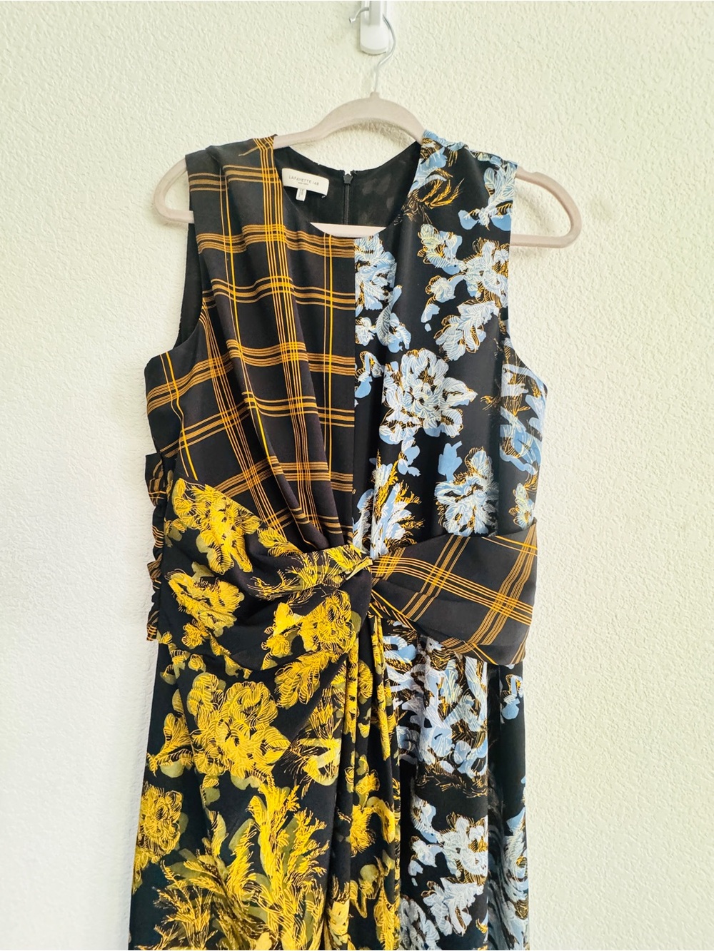 Lafayette 148 New York Mixed-Media Twist-Front Dress size 14 Luxury - Picture 4 of 14
